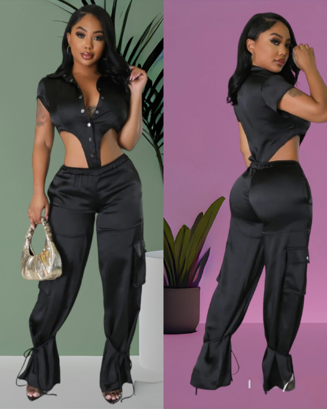 SATIN LOVER PANTS SET