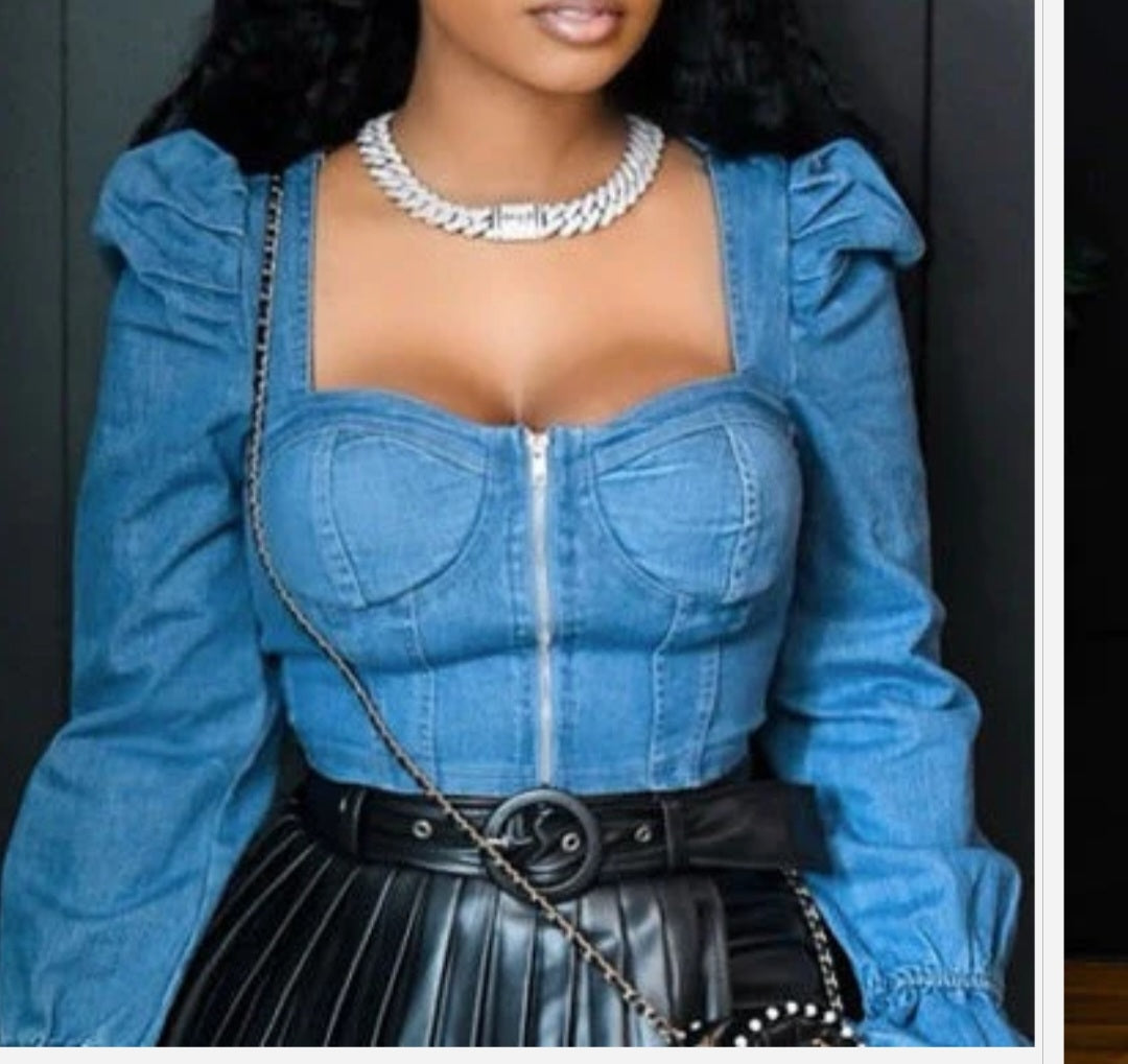 Diva Denim Top